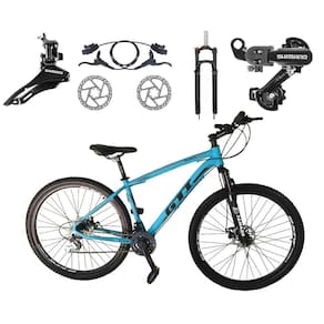 Bicicleta Aro 29 GTI Roma Shimano 24v K7 Freio a Disco Hidráulico Garfo Com Trava - Azul