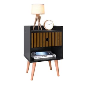 Mesa Cabeceira Decore Mesinha 1 Gaveta Nicho Pés Palito Retrô Decoração Quarto - RPM Móveis