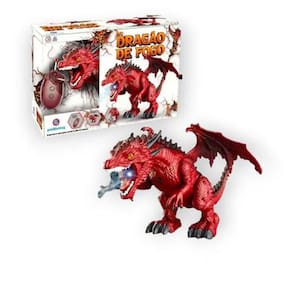 Dg052 - Animal De Brinquedo De Plastico Dragao Vermelho (R/C Dragao De Fogo)- 7898506725588
