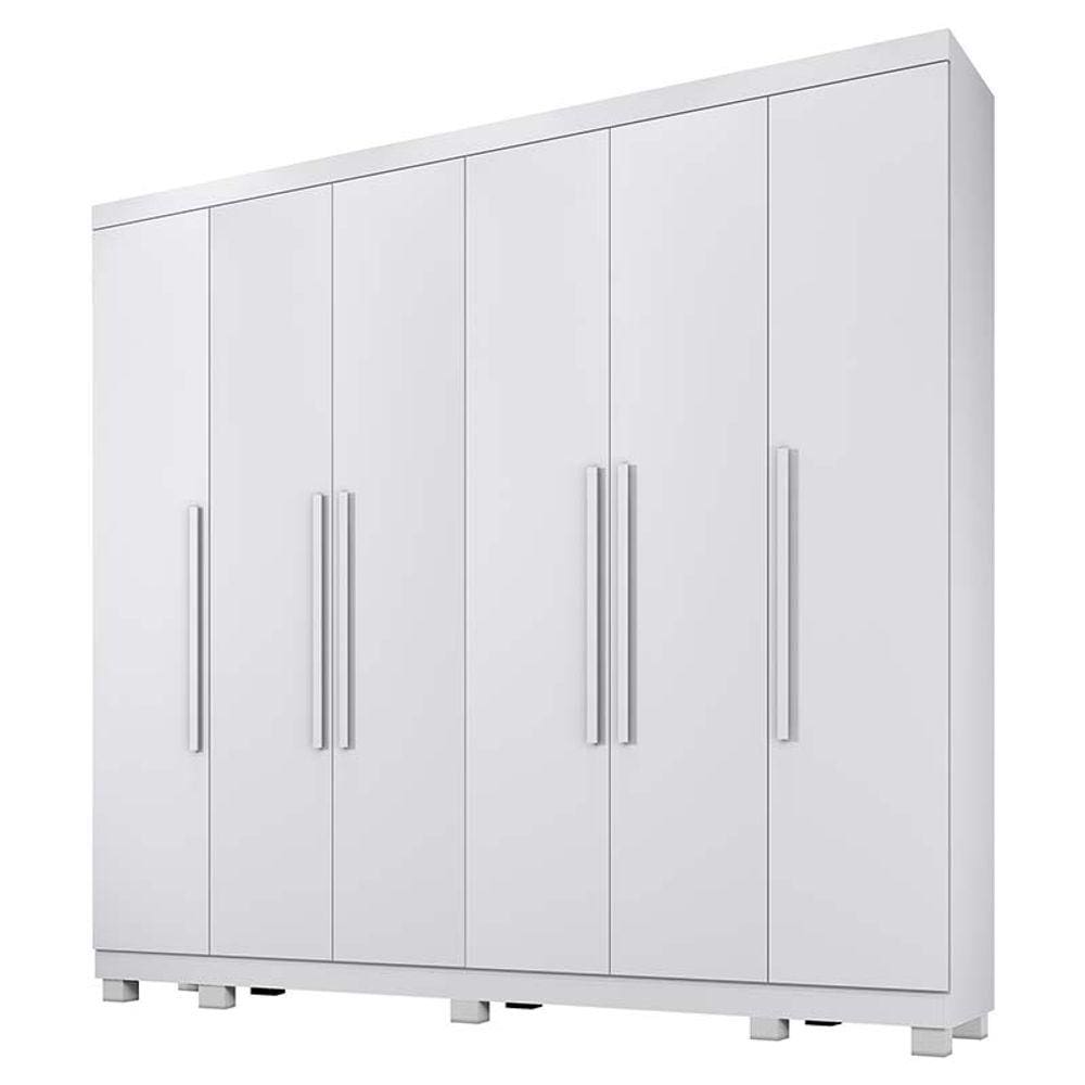 Guarda Roupa Casal 6 Portas 6 Gavetas Atlanta Benetil Móveis Branco