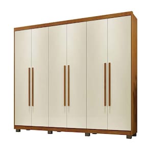 Guarda Roupa Casal 6 Portas 6 Gavetas Nápoli Benetil Móveis Cinamomo/Off White