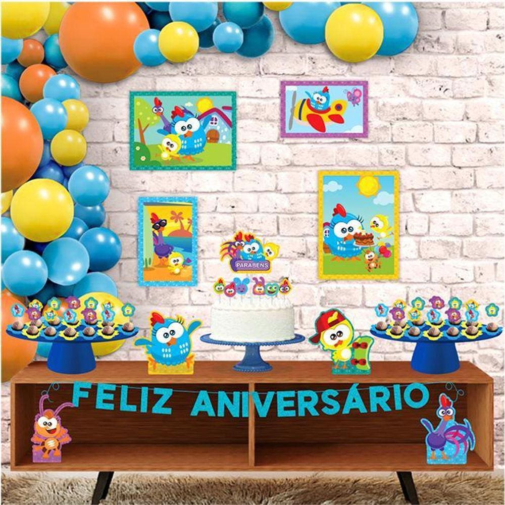 Kit Festa Fácil Aniversário Galinha Pintadinha Mini 40Pçs
