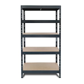 Estante Rivet 90x176x40cm com 5 Prateleiras de Metal Cinza Fixser
