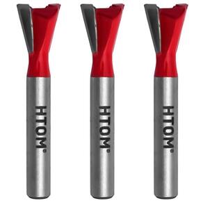 Kit 3 Fresa Rabo De Andorinha 1/2 Haste 1/4 Metal Duro Tupia