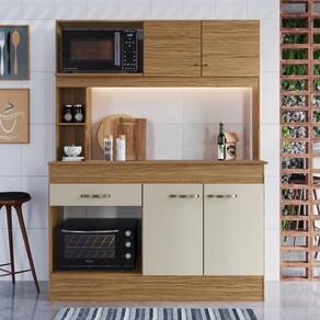 Armário de Cozinha Compacta com tampo 7072+CH854 Decibal Naturalle Cristalo