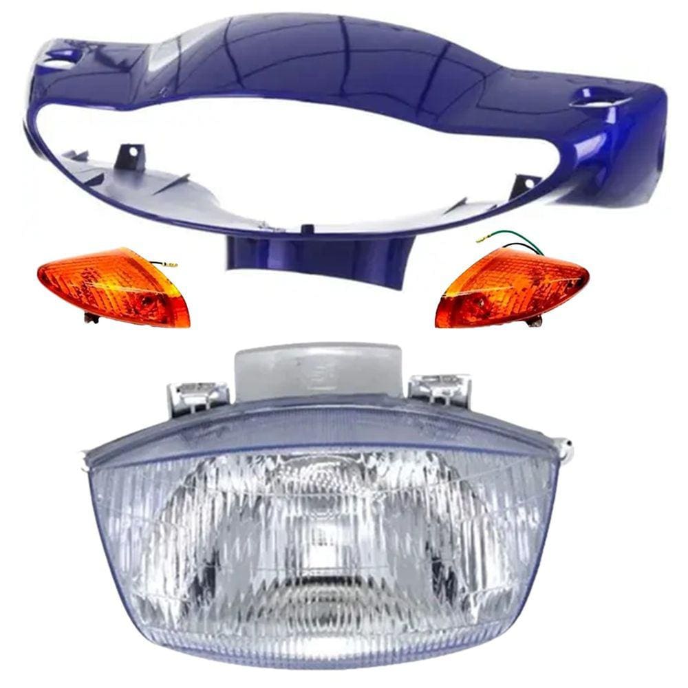 Carenagem Farol, Pisca, Bloco Optico Biz 100 Azul 2001