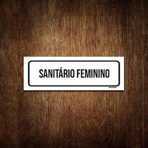 Placa De Sinalização Setor - Sanitário Feminino 23X9