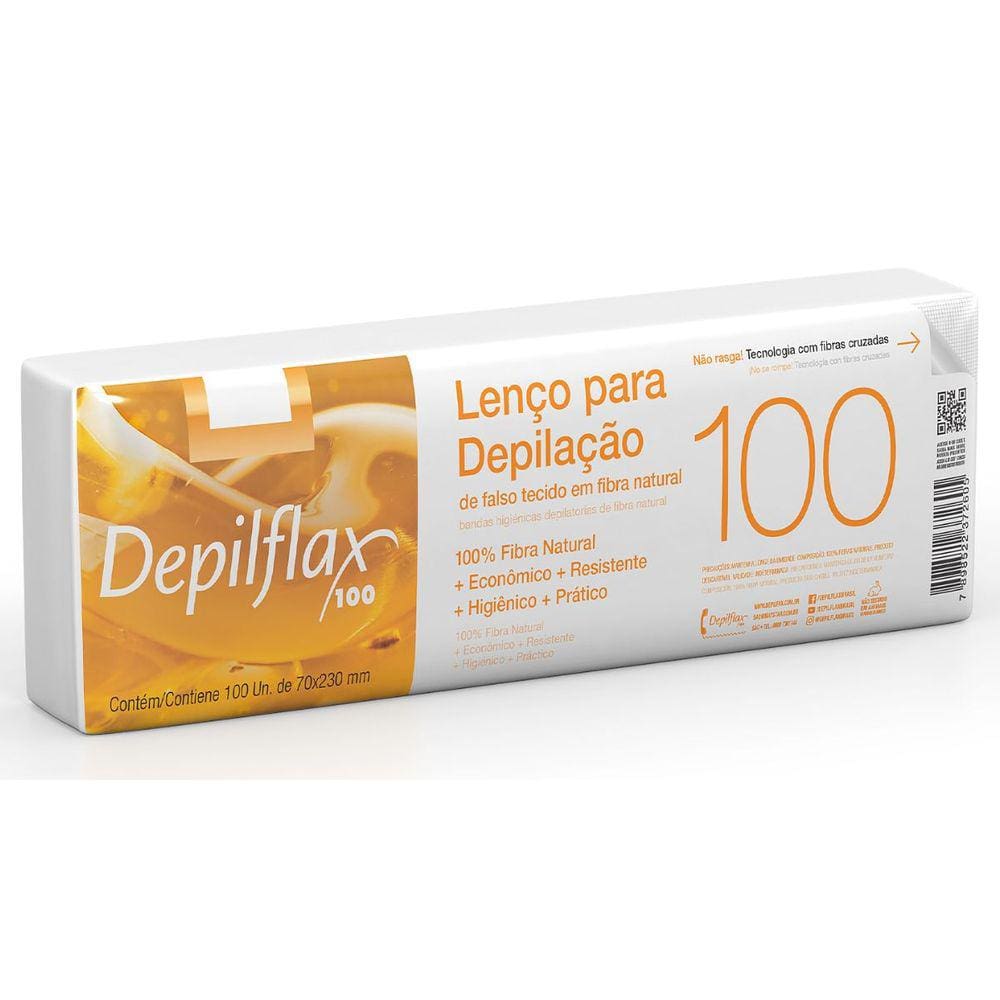 Lenço Para Depilação Depilflax De Falso Tecido C/100