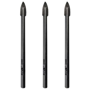 Kit 3 Brocas Para Vidro 5Mm Porcelanato Cerâmica Metal Duro