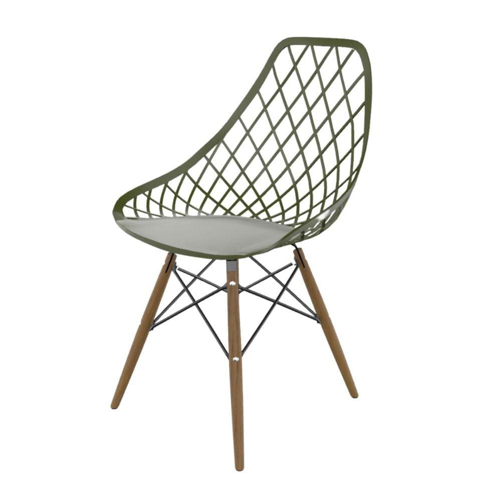 Cadeira para Sala de Estar Kayla Dsw Verde Musgo