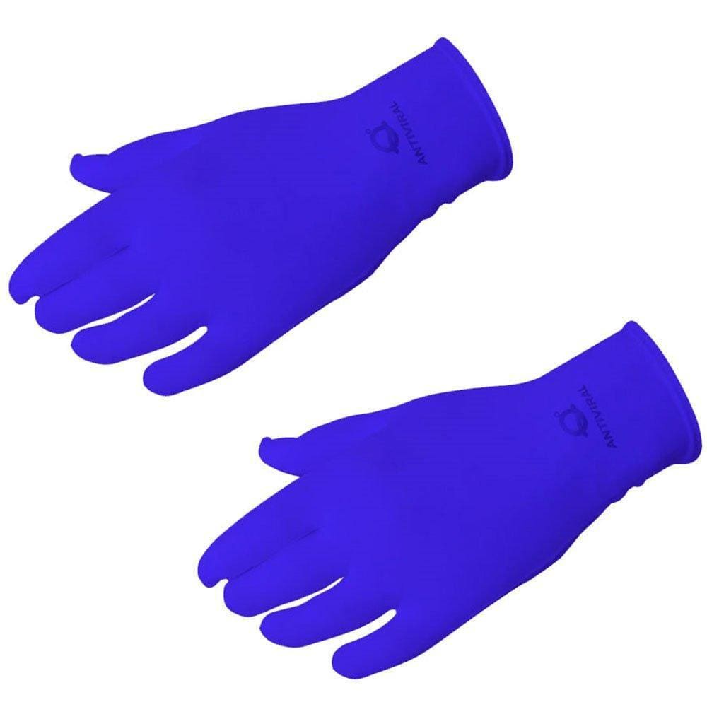 Luva de Tecido Antiviral Azul Tamanho M