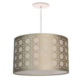Luminaria De Teto Pendente Recorte Palha 40X25 Bronze