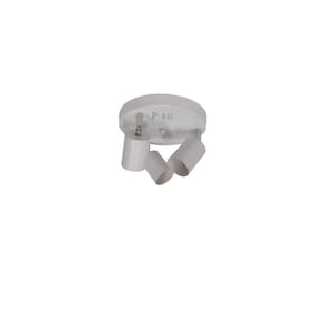 Spot Sobrepor Direcionável Triplo com Base Redonda Branco GU10 20cm