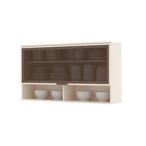 Armário Aéreo de Cozinha 120 Cm 1 Porta Basculante com Vidro Connect Henn