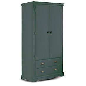 Guarda Roupa Solteiro 2 Portas e 2 Gavetas Manchester 2054 Linz Móveis - Verde Musgo