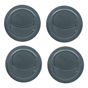 4x Difusor Ar Condicionado Caminhão Trator Van 68mm - Preto