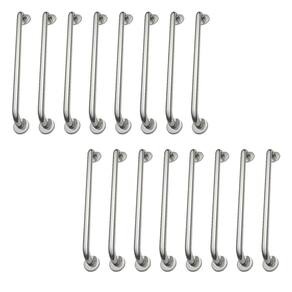 Alça de Apoio Barra Inox Kit 18 Unidades 70cm Inox Deficiente Idoso Suporte Parede Corrimao Segurança Acessibilidade