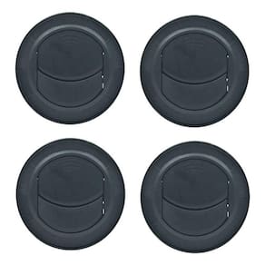 4x Difusor Ar Condicionado Caminhão Trator Van 77mm - Preto