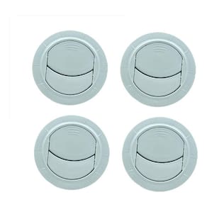 4x Difusor Ar Condicionado Caminhão Trator Van 68mm - Cinza