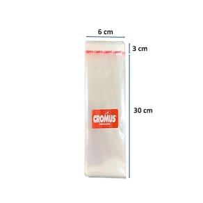 Saco Adesivado Saquinho 6x30 Transparente Cromus 1000 Unidades