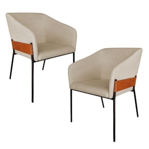 Kit 2 Poltronas Decorativa Paris para Sala de Estar Bouclé Bege - Montanaris Decor