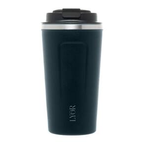 Copo Térmico De Aço Inox Parede Dupla C/Tampa Azul 500Ml