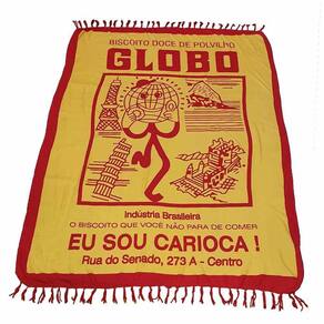 Canga Praia 100% Viscose Biscoito Globo Vermelho 1,60Mx1,10M