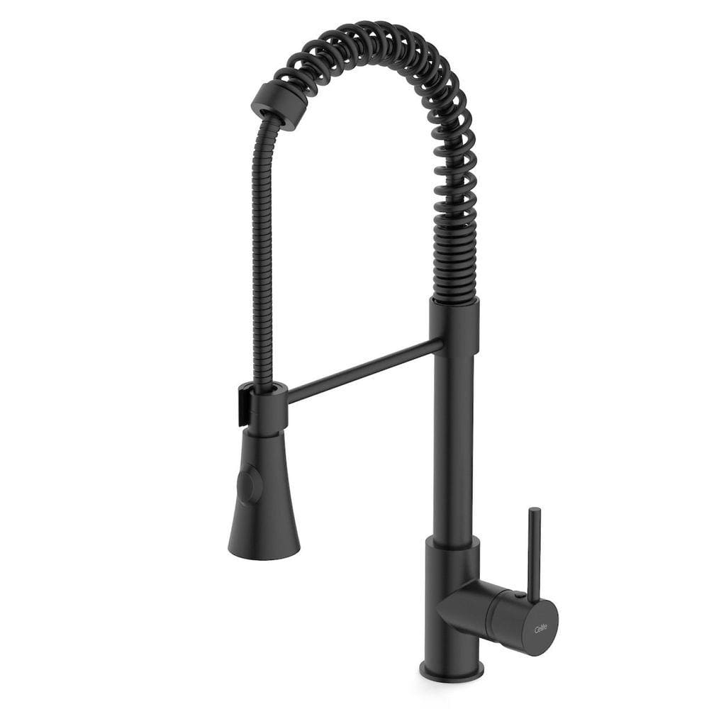 Monocomando de Mesa para Cozinha Bica Extraível 2 Funções Gourmet Celite Preto Matte