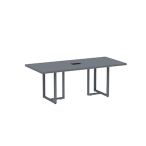 Mesa de Reunião Retangular com Power Box 200cm PE40 Grafito