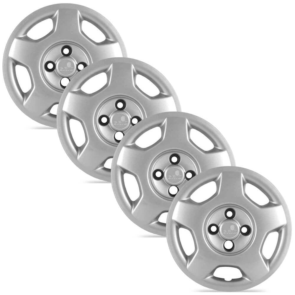 Jogo 4 Calota Original Chevrolet Corsa Prata Aro 14 Grid