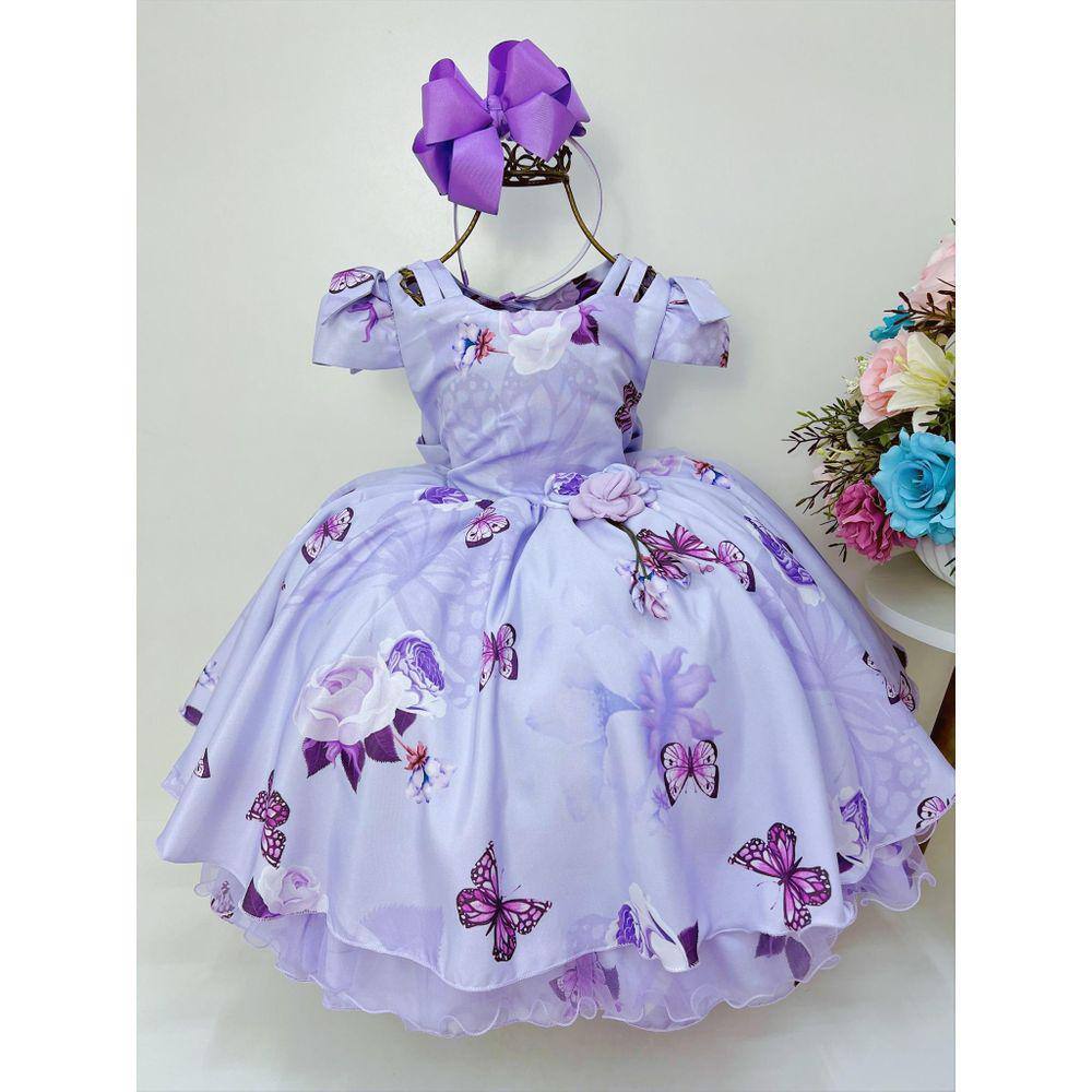 Fantasia Princesinha Sofia Lilas Bebe Infantil Carnaval Luxo