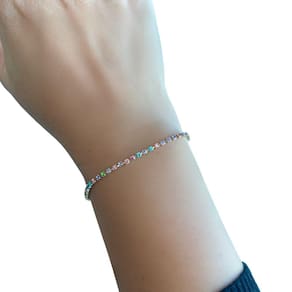 Pulseira Riviera Colorida Soft Colors Banhada a Ouro