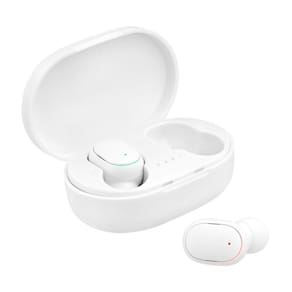Fone de Ouvido Bluetooth Bright Max Sound - Case Carregador - Redução de Ruído - Branco - FN569
