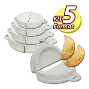 Conjunto Kit 5 Tamanhos Forma Molde Pastel Salgados Rissoles