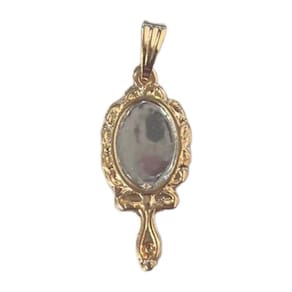Pingente Abebê Oxum 3 Cm Em Metal Banhado Dourado