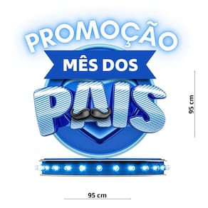 Adesivo Vitrine Decoração Feliz Dia Dos Pais Grande 95X95Cm
