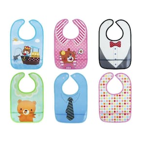 Kit Babador Impermeável Bebê Com Bolso Ajustável 3 Unidades