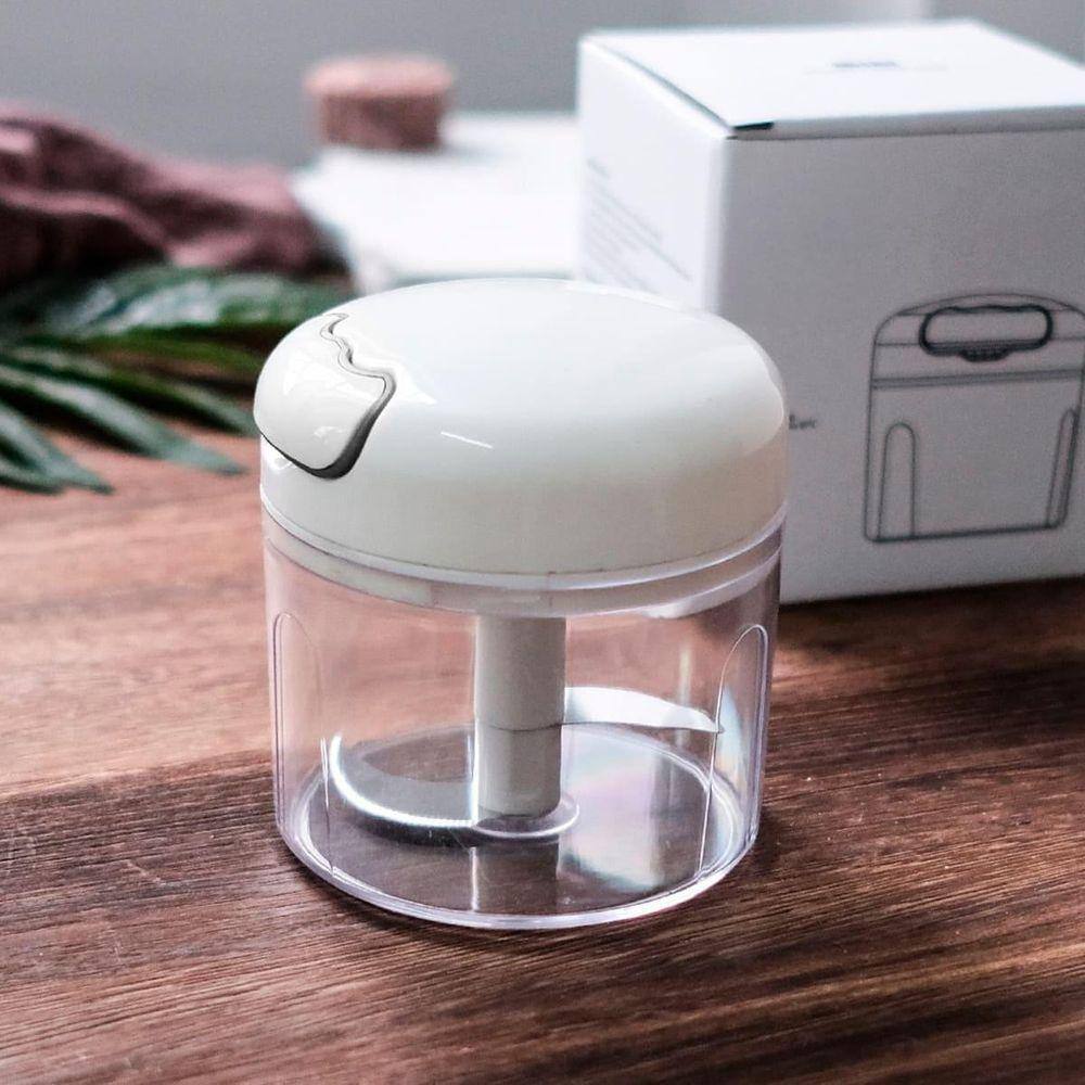 Mini Processador 200Ml Manual 2 Lâminas Inox Preto