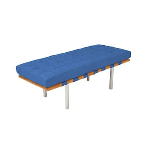 Banco Capri Barcelona 1,50M Suede Azul Cor Azul