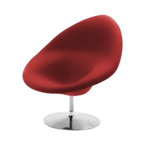 Poltrona Design Gondula Suede Vermelho Cor Verde