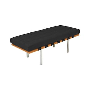 Banco Capri Barcelona 1,50M Linho Preto Cor Preto