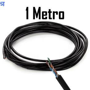 Metro de Cabo de Rede Cat. 5E 100% Cobre LAN U/UTP 24AWGX4P LAN Maxx Preto