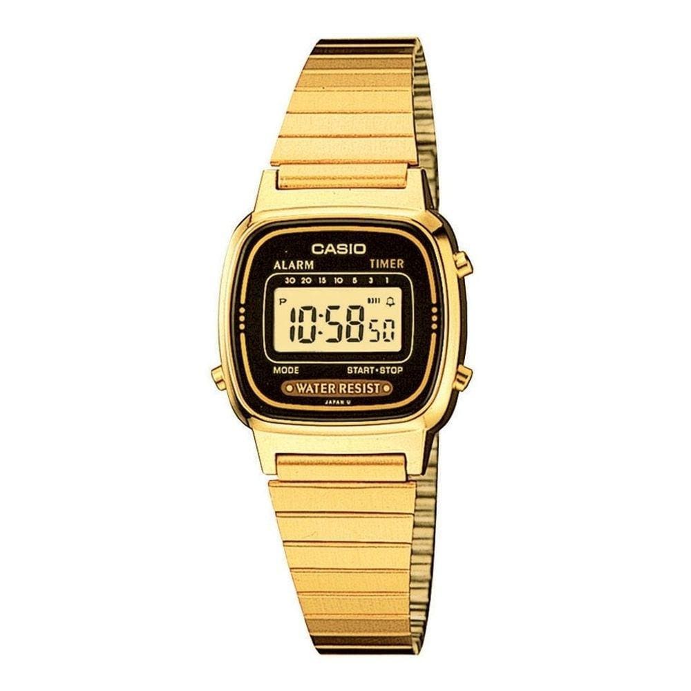 Relógio Casio Feminino Digital Vintage Dourado LA670WGA-1DF