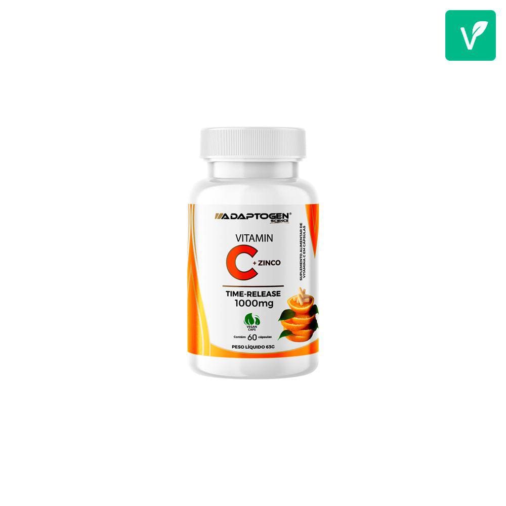 Vitamin C + Zinco (60 Cápsulas) Adaptogen Science