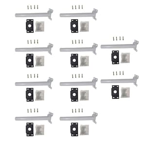 Suporte Barra Luminaria Solar Poste Kit 10 Uni Aço Resistente Jardim Quintal Iluminaçao Rua Segurança