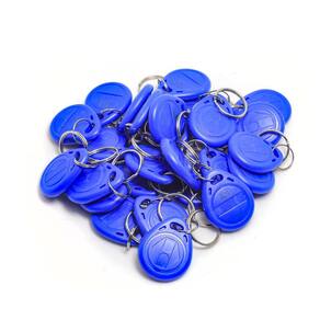 Kit 100 Chaveiro Tag Para Controle Acesso Portaria Cor Azul
