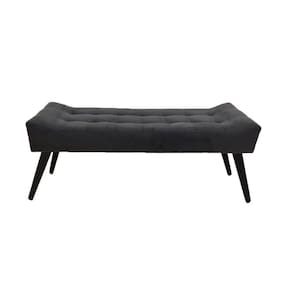 Recamier Roma Capitonê Em Suede - Cinza - Cor: Cinza