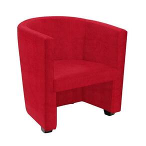 Poltrona Malta Recepção Tecido Suede - Vermelho - Cor: Vermelho