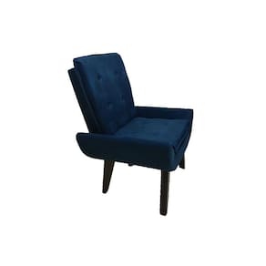 Poltrona Decorativa Emilia Plus Pé Palito Em Suede - Azul - Cor: Azul