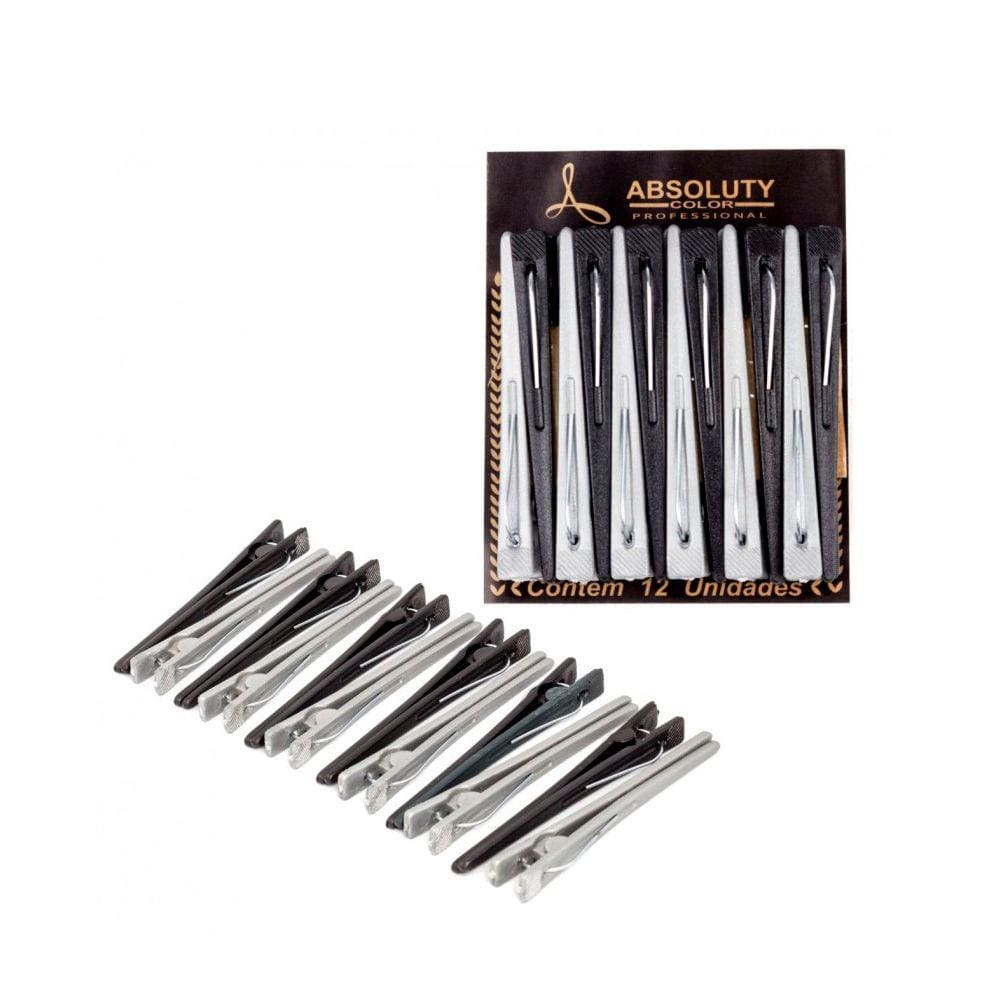 Prendedor Grampo para Cabelos com 12 Clips